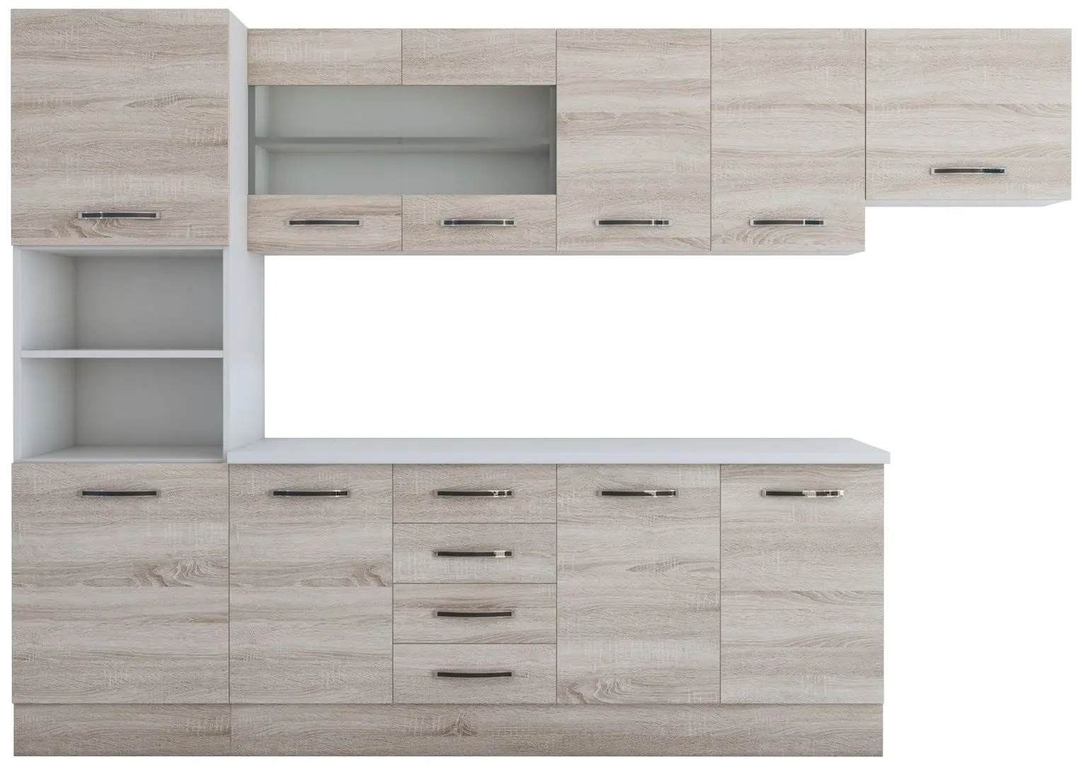 Bucatarie Ideal Mobila Karina 2.8m (Sonoma Oak/White) - 2