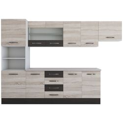 Bucatarie Ideal Mobila Karina 46801 2.8m (Sonoma Oak/Wenge/White) Thumb