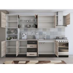 Bucatarie Ideal Mobila Karina 46801 2.8m (Sonoma Oak/Wenge/White) Thumb