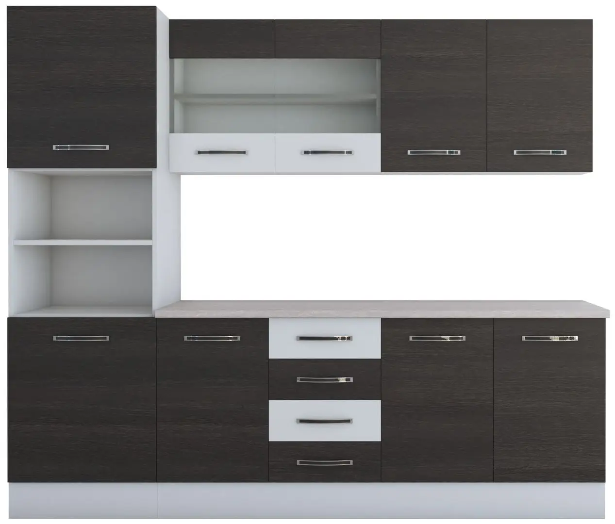 Кухня Ideal Mobila Karina C379 2.2м (Wenge/White) - 3