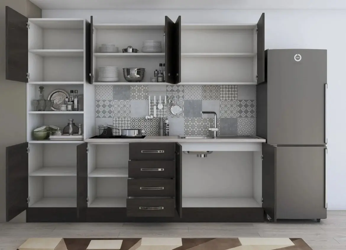 Кухня Ideal Mobila Karina C380 2.2м (Wenge/White) - 4