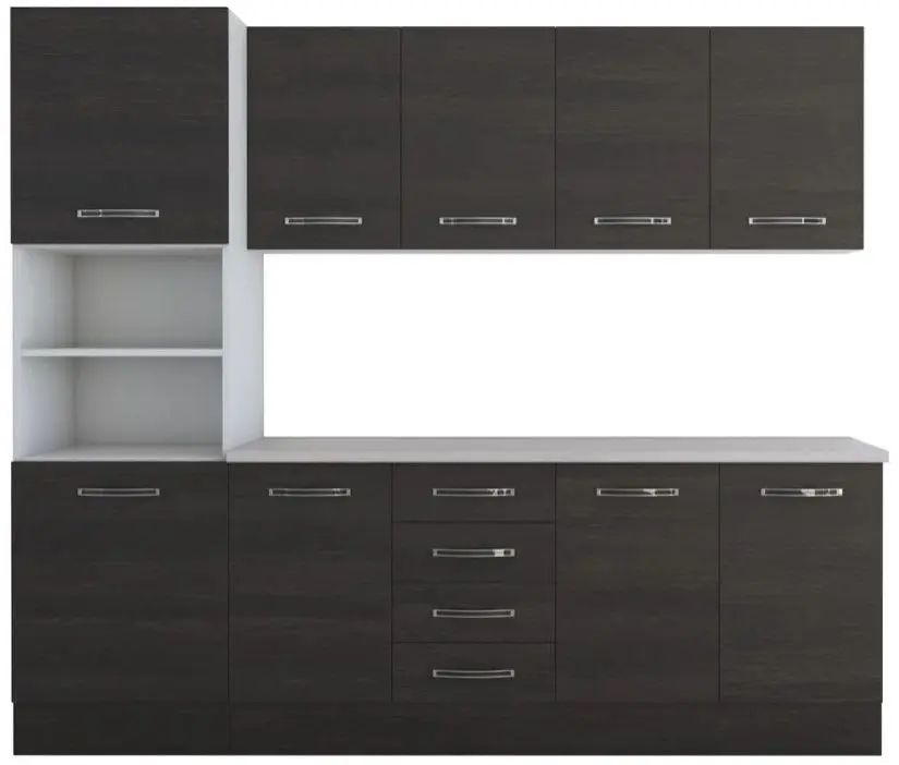 Кухня Ideal Mobila Karina C380 2.2м (Wenge/White) - 2