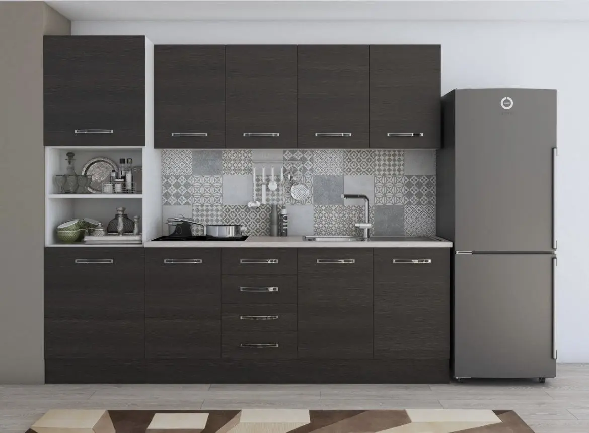 Кухня Ideal Mobila Karina C380 2.2м (Wenge/White)