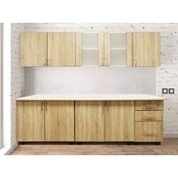 Bucatarie Ideal Mobila Lana 2.0m (White/Sonoma Oak)
