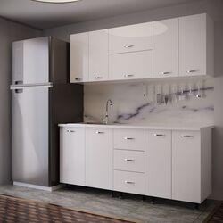 Bucatarie Ideal Mobila Lily 1.8m (White) Thumb