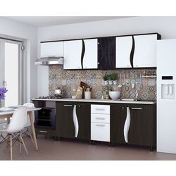 Кухня Ideal Mobila Lorena 2.6м (Wenge/White)