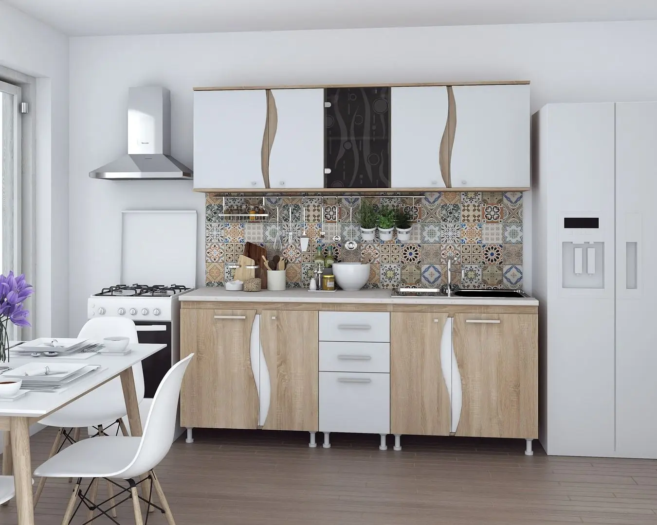 Кухня Ideal Mobila Lorena 2м (Sonoma Oak/White)