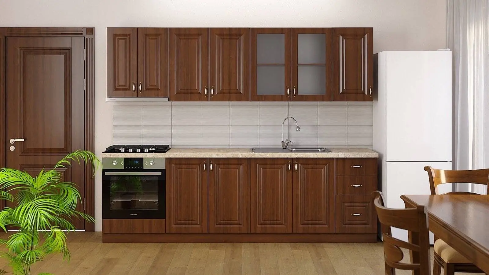 Кухня Ideal Mobila Lux 2.6м (Havana Walnut)