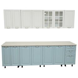 Bucatarie Ideal Mobila Modena 46578-144 2.6m (White/Blue) Thumb