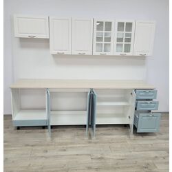 Кухня Ideal Mobila Modena 46588 2.6м (White/Blue) Thumb