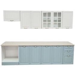 Кухня Ideal Mobila Modena 46588 2.6м (White/Blue) Thumb