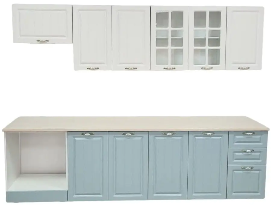 Кухня Ideal Mobila Modena 46588 2.6м (White/Blue) - 2
