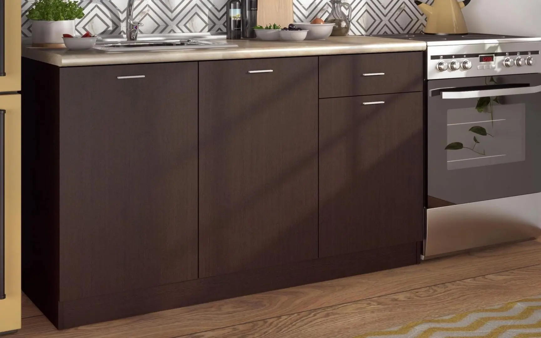 Кухня Ideal Mobila Ombra 1.35м (Wenge/Sonoma Oak) - 3