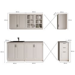 Bucatarie Ideal Mobila Paris 2.0m (White) Thumb