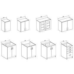 Кухня Ideal Mobila Paris 2.6м (White) Thumb