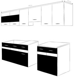 Кухня Ideal Mobila Passion 2.4м (Wenge/Sonoma Oak) Thumb