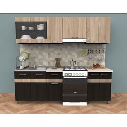 Кухня Ideal Mobila Passion 2.4м (Wenge/Sonoma Oak)