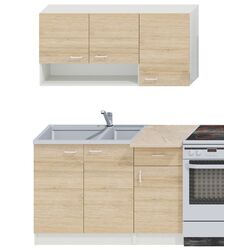 Bucatarie Ideal Mobila Paula 1.2m (White/Sonoma Oak) Thumb