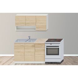 Bucatarie Ideal Mobila Paula 1.2m (White/Sonoma Oak)