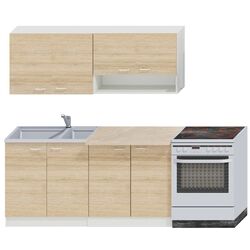 Кухня Ideal Mobila Paula 1.6м (White/Sonoma Oak) Thumb