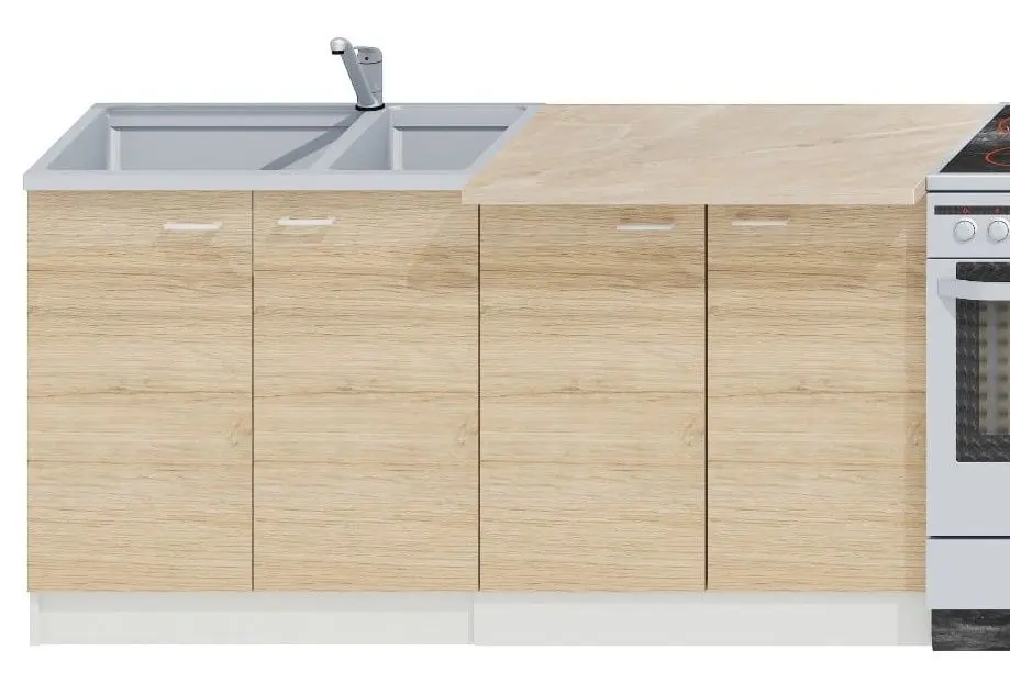 Кухня Ideal Mobila Paula 1.6м (White/Sonoma Oak) - 4