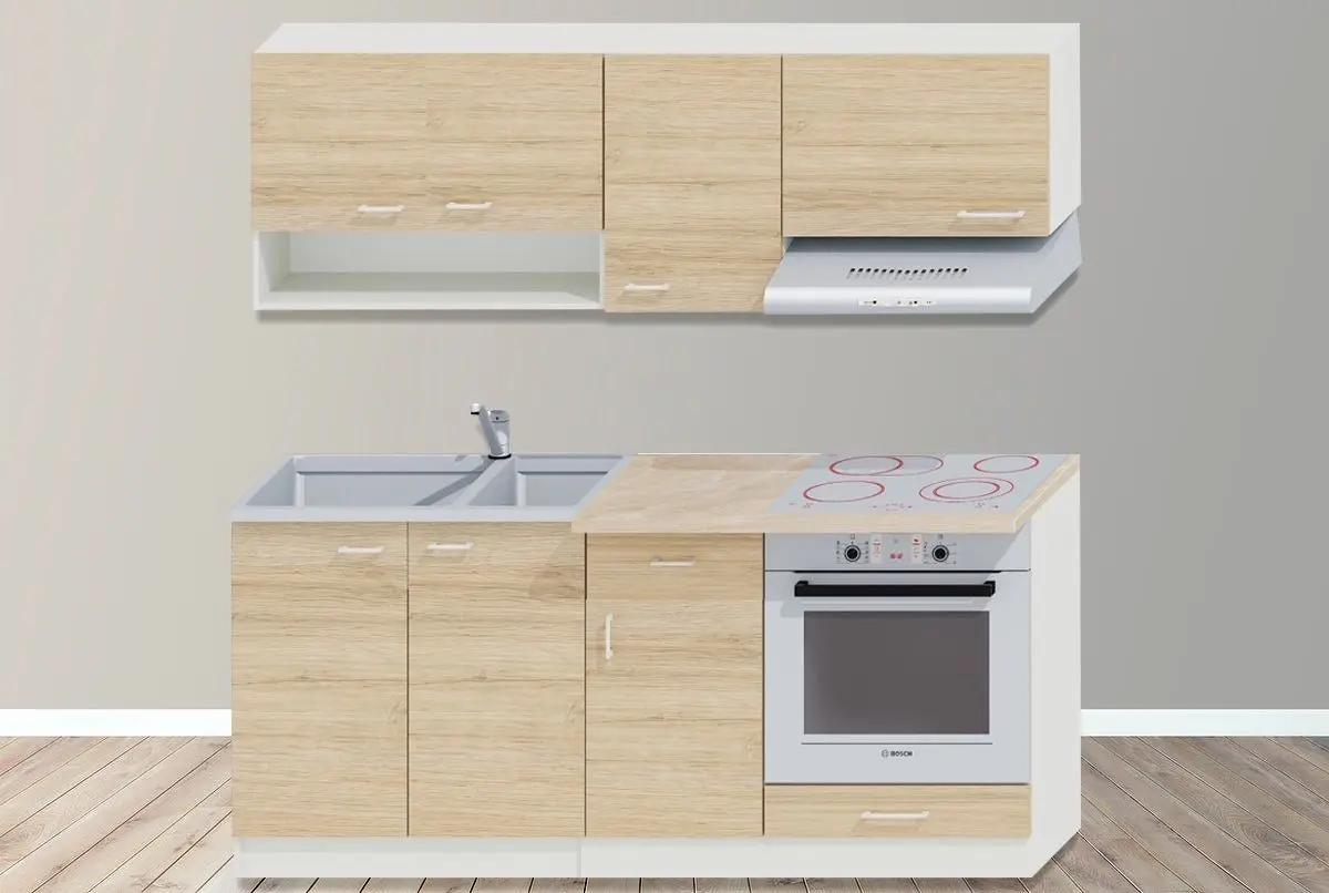 Кухня Ideal Mobila Paula 1.8м (White/Sonoma Oak)
