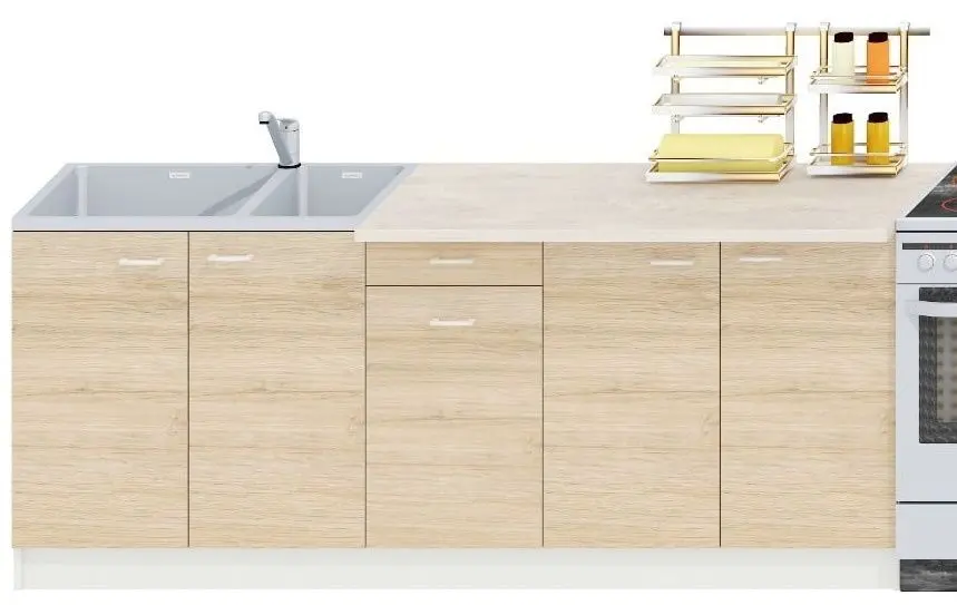 Кухня Ideal Mobila Paula 2.0м (White/Sonoma Oak) - 3