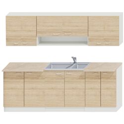 Кухня Ideal Mobila Paula 2.2м (White/Sonoma Oak) Thumb