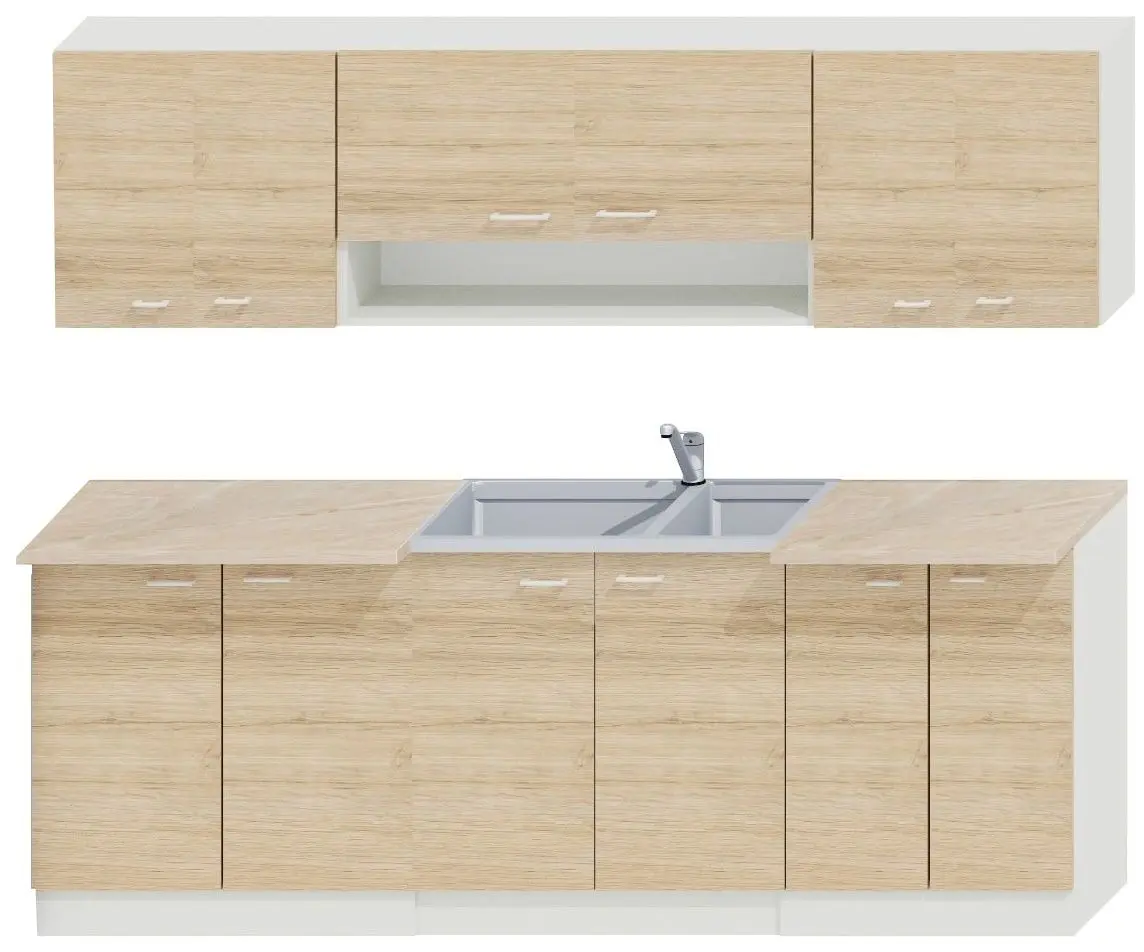 Кухня Ideal Mobila Paula 2.2м (White/Sonoma Oak) - 4