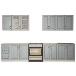 Bucatarie Ideal Mobila Provence 2.6m (White/Blue) Thumb