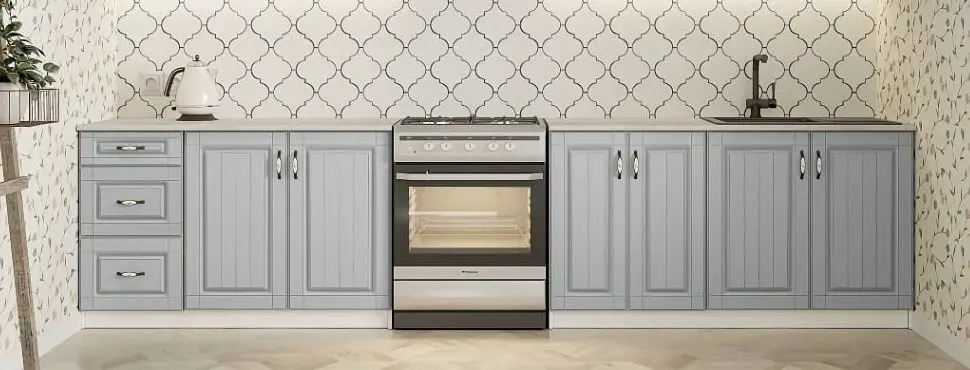 Bucatarie Ideal Mobila Provence 2.6m (White/Blue) - 3