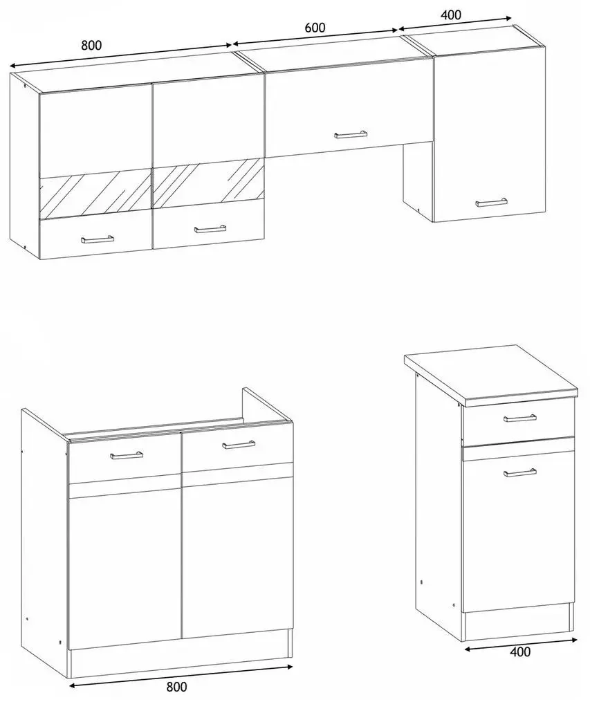 Bucatarie Ideal Mobila Raluca 1.8m (Sonoma Oak/Wenge)