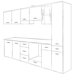 Bucatarie Ideal Mobila Ramona 2.8m (Sonoma Oak/White) Thumb