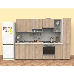 Bucatarie Ideal Mobila Ramona 2.8m (Sonoma Oak/White)