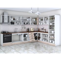 Кухня угловая Ideal Mobila Karina 3.1x2.4м (Sonoma Oak/White) Thumb