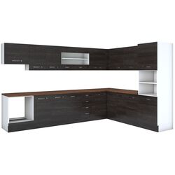 Кухня угловая Ideal Mobila Karina 3.1x2.4м (Wenge/White) Thumb