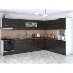 Кухня угловая Ideal Mobila Karina 3.1x2.4м (Wenge/White)