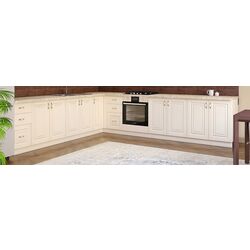 Bucatarie de colt Ideal Mobila Roma 2.0x2.6m (Cream) Thumb