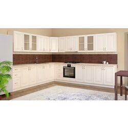 Bucatarie de colt Ideal Mobila Roma 2.0x2.6m (Cream)