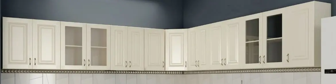 Bucatarie de colt Ideal Mobila Roma 2.6m (Cream)