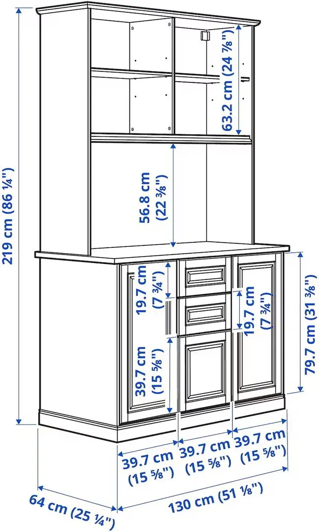 Кухня Ikea Onnerup 130x64x219 (Белый)