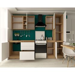 Bucatarie Marcel Prod Chelsea 2.0m (Craft Oak Golden/White Gloss) Thumb