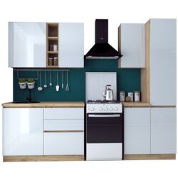 Bucatarie Marcel Prod Chelsea 2.0m (Craft Oak Golden/White Gloss) Thumb