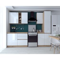 Bucatarie Marcel Prod Chelsea 2.0m (Craft Oak Golden/White Gloss)