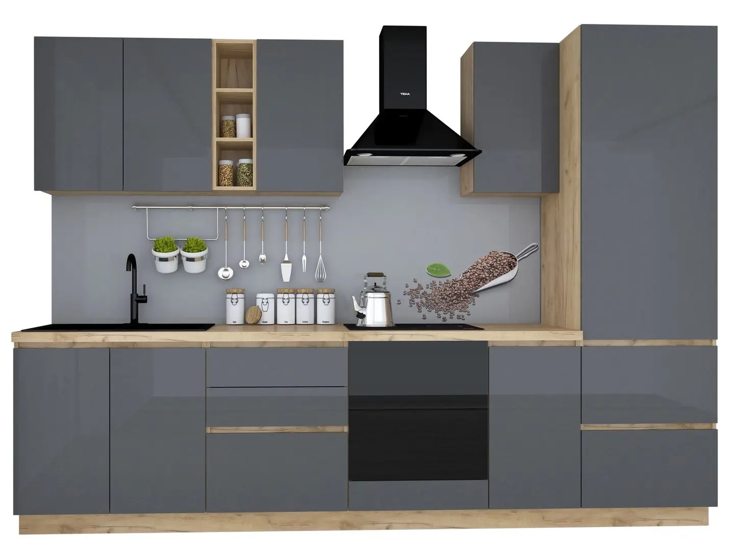 Bucatarie Marcel Prod Chelsea 3m (Craft Oak Golden/Anthracite)