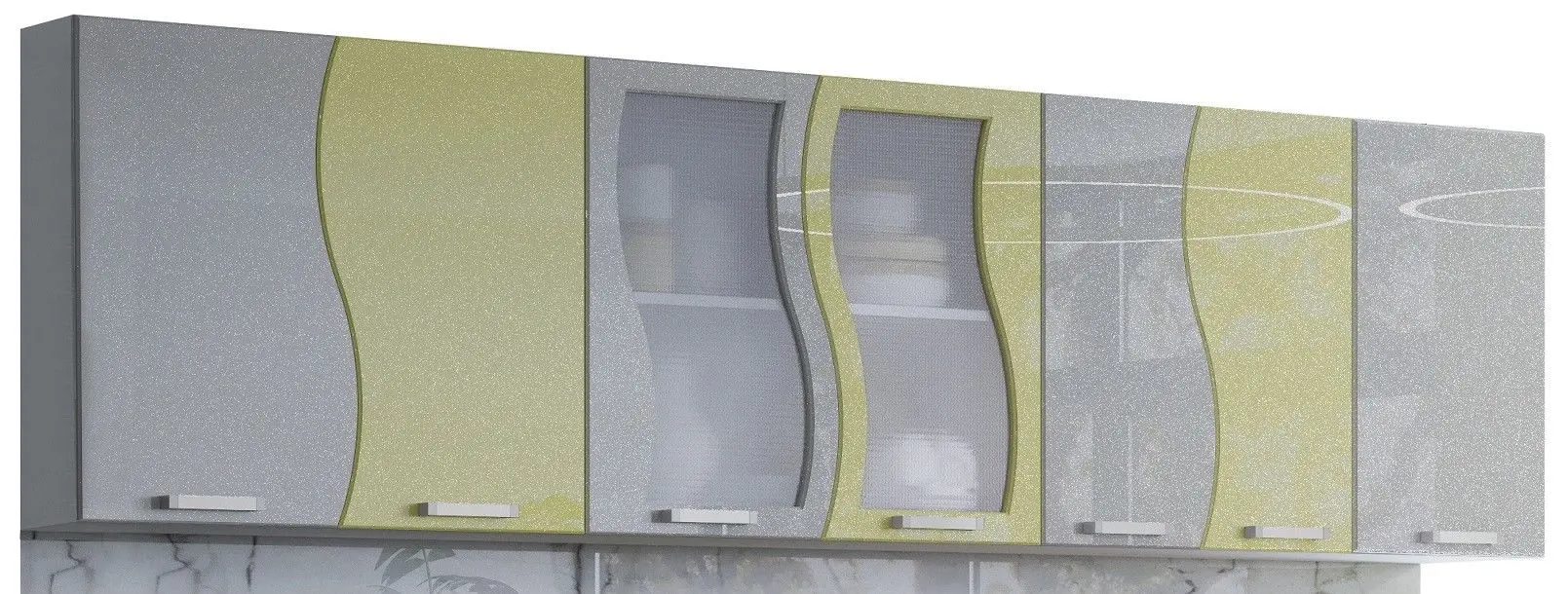 Bucatarie Marcel Prod Cip S 2.6m (Yellow/Gray) - 3