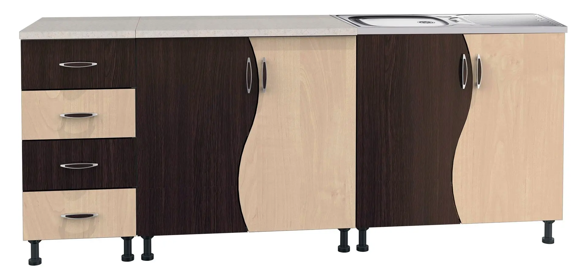 Bucatarie Marcel Prod Cip S 2m (Wenge/Birch) - 4