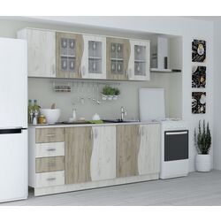 Bucatarie Marcel Prod Cip S STJ 2m (Craft Oak White/Craft Oak Gray)