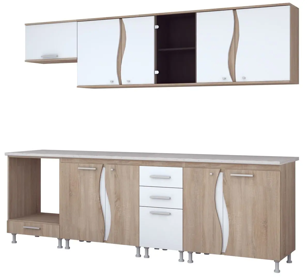 Bucatarie Marcel Prod CIP3S-C2 2.6m (Sonoma Oak/White)