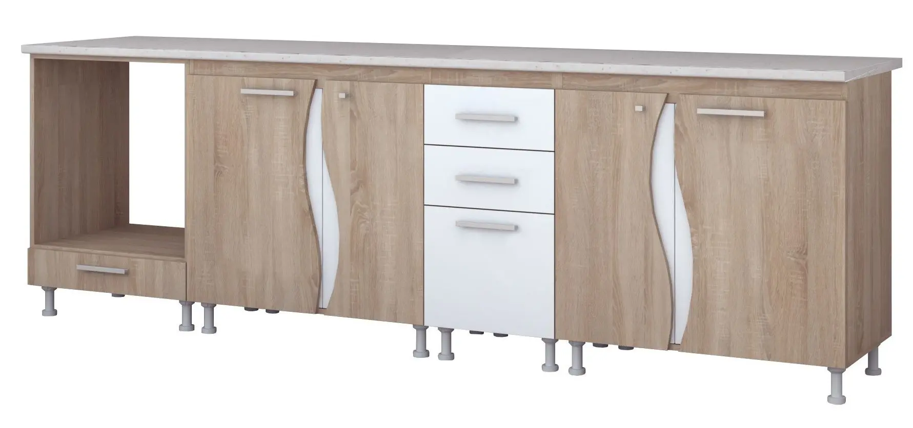 Bucatarie Marcel Prod CIP3S-C2 2.6m (Sonoma Oak/White)